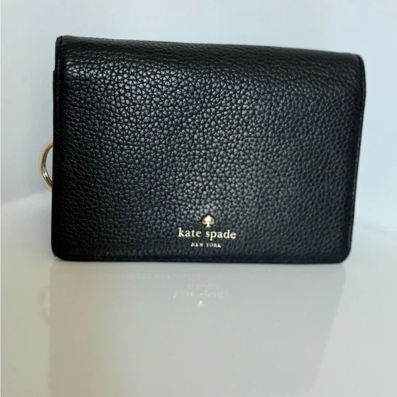 Kate Spade Small Bifold Black Keychain Wallet - Picture 12 of 12